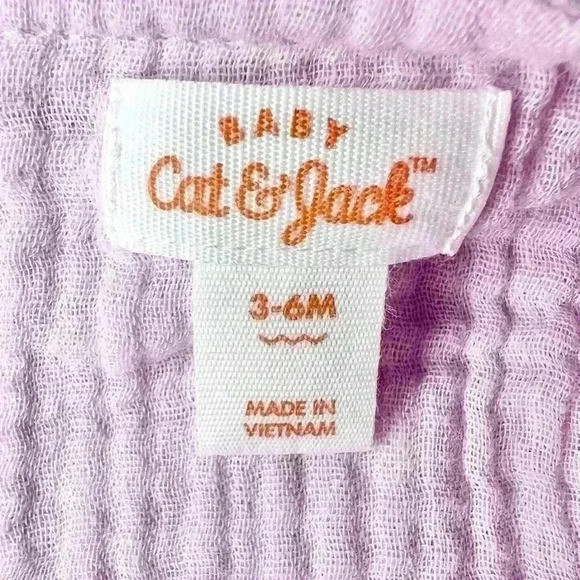 Cat & Jack Baby Gauze Bunny Romper Size 3-6 Months - Picture 9 of 10